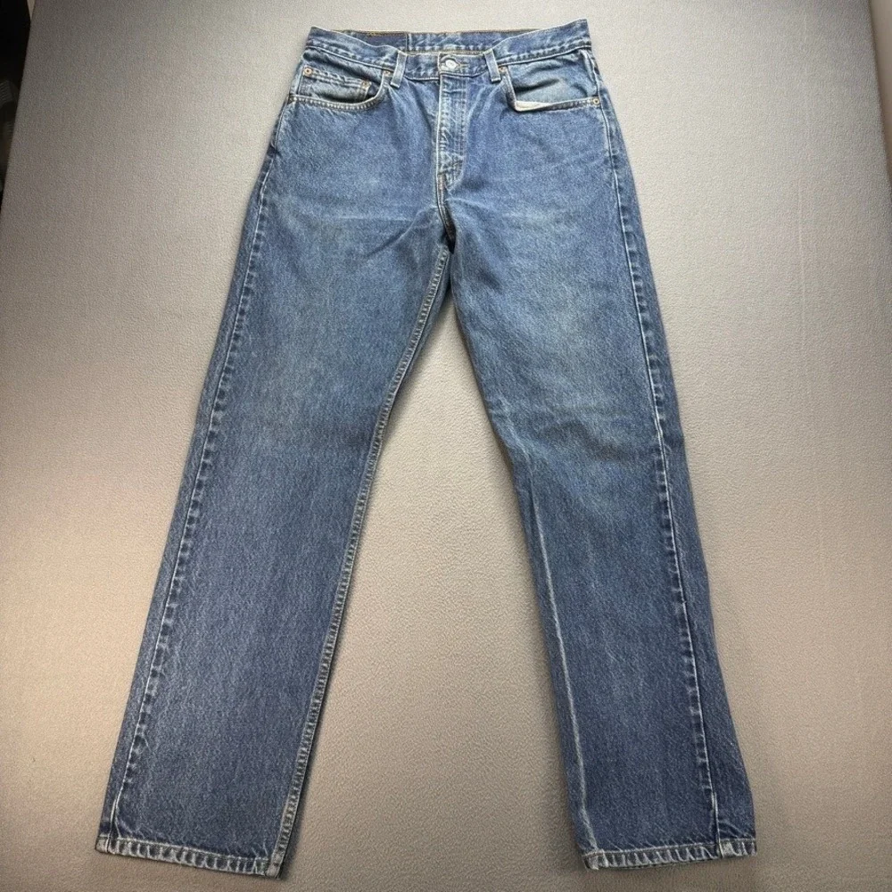 VTG Levis 505 Jeans Straight Leg 33x32‎ (FIT 32/31) Blue Denim 90s Retro Classic